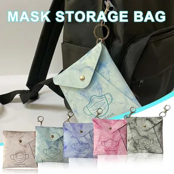 

2pcs Fashion Mask Cover Bag Portable Facemask Holder Mouth Mask Storage Box Case Save Mask Boxes Cosmetic Bags Mascarillas