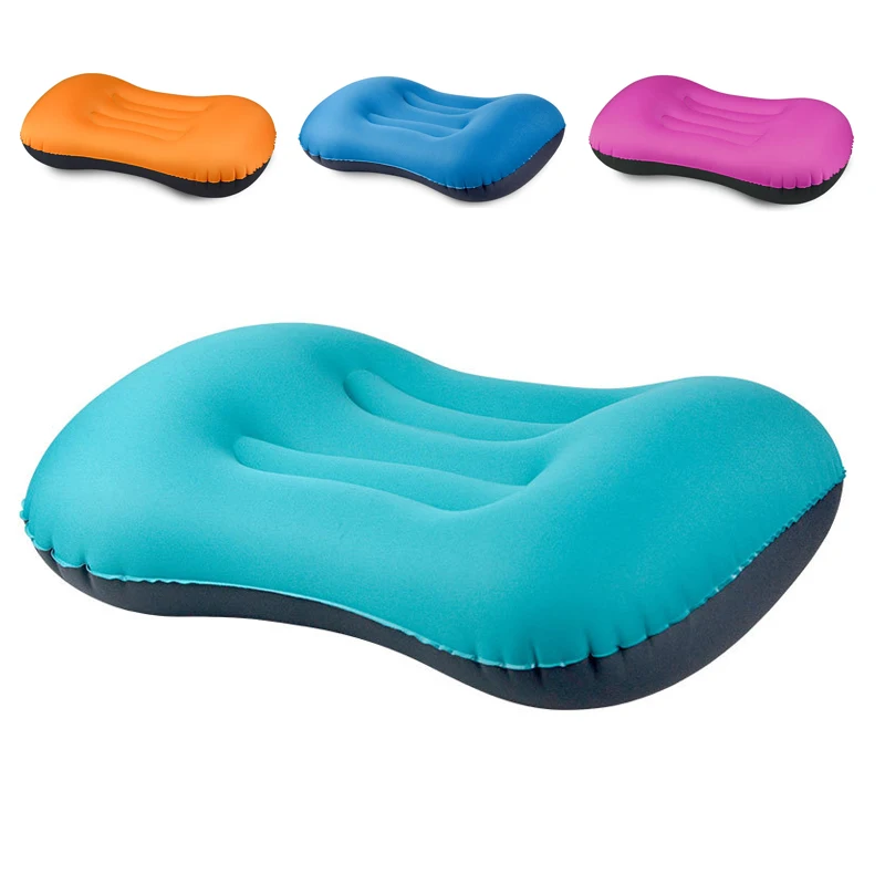 Outdoor Camping Inflatable Pillow Ultralight Travel Seelping Neck Lumbar Support Compact Backpacking Hiking Airplane | Спорт и