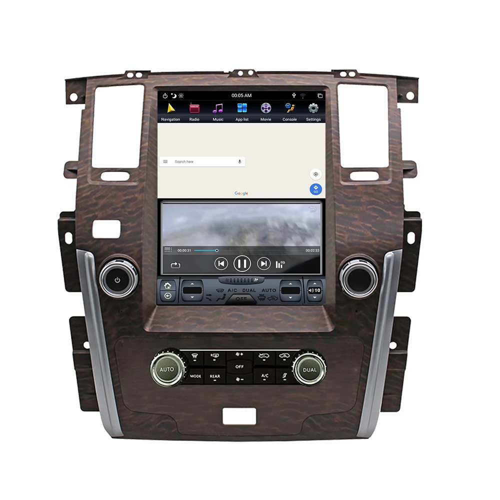 Android 9,0 Tesla вертикальный экран Автомобильный плеер gps навигация для NISSAN PATROL 2010- аудио плеер 13,6 дюймов