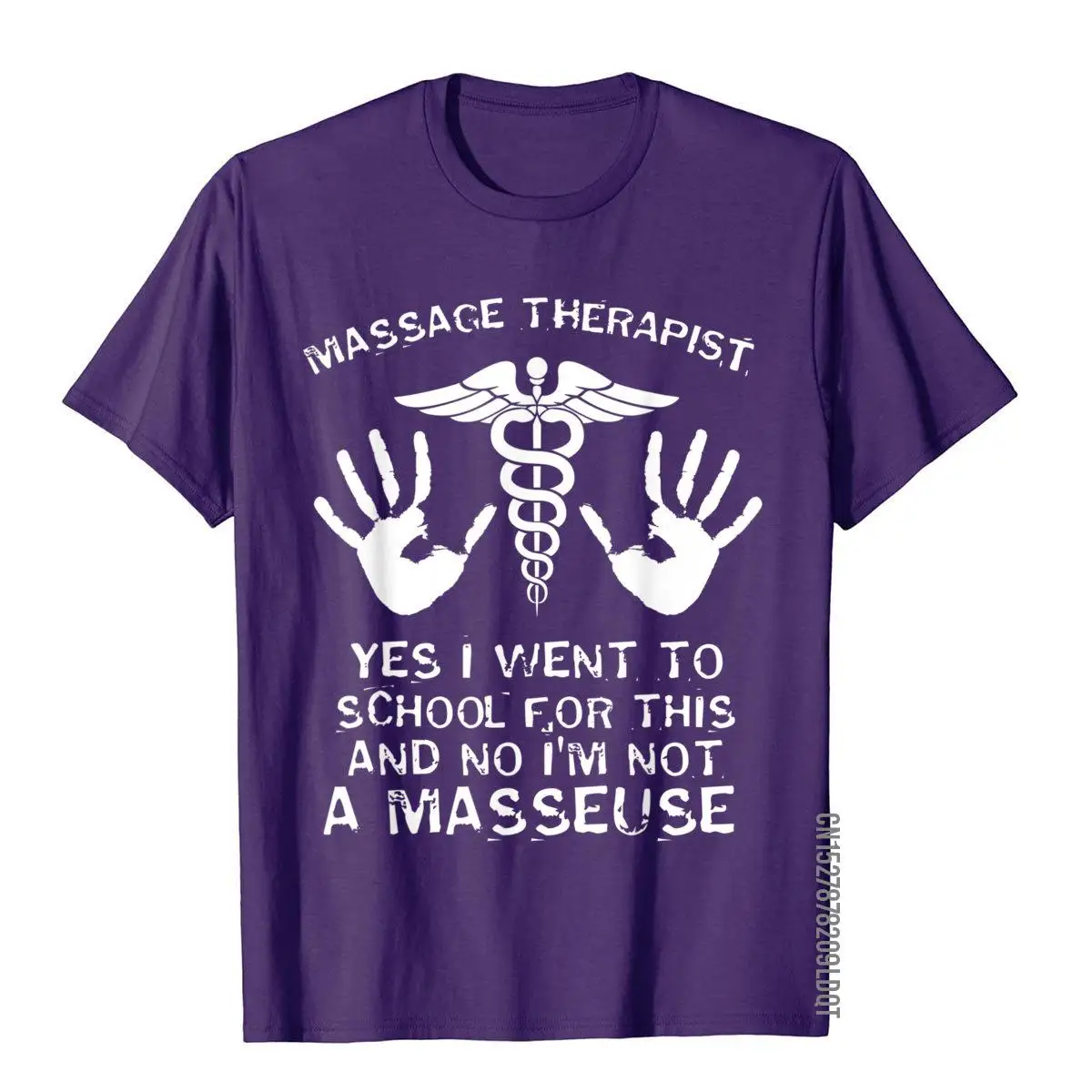 Funny Massage Therapist Tshirt - Yes I Went To School__B11692purple
