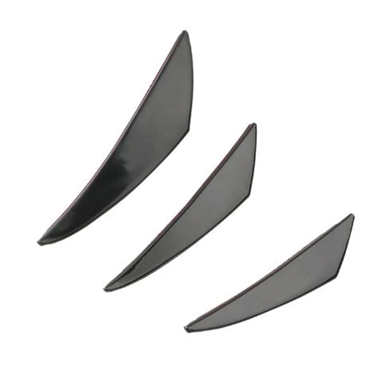 Front Bumper Lip Diffuser Splitter Fins Body Spoiler Canards Valence Chin 6pcs/set Car Tuning