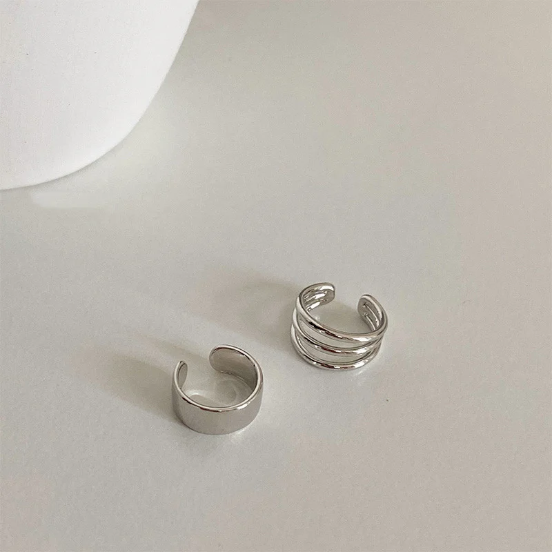 2Pcs Simple Smooth Ear Cuffs Clip Earrings for Women No Piercing Fake Cartilage Earring Fashion jewelry - Image 5
