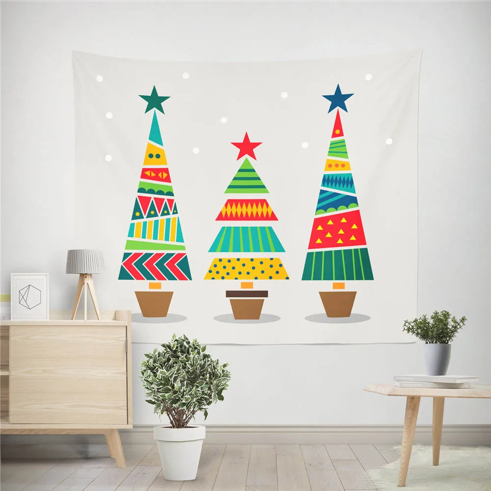 Оливково коричневый Merry Christmas гобелен настенные подвесные занавески пляжное полотенце вечерние гобелены украшения дома аксессуары вечерние подарок - Цвет: Оливково коричневый