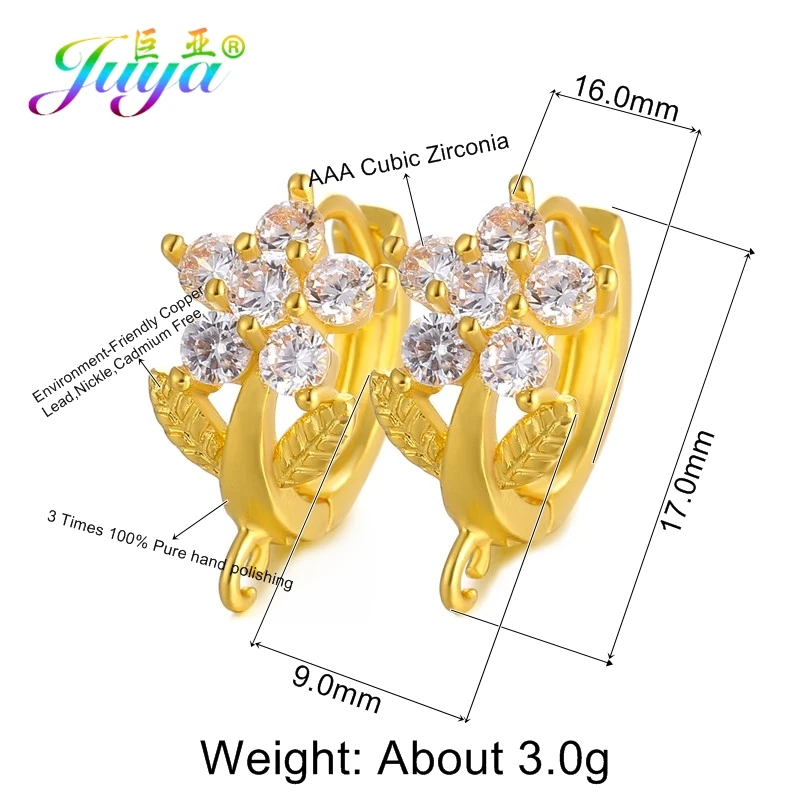 Juya DIY Базовый серьги-кольца, Находка для крепежа Leverback Серебряные серьги крюк Материал для Модные серьги решений - Цвет: Gold