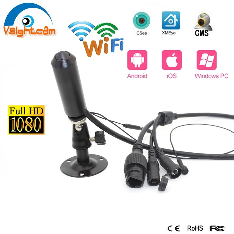 Миниатюрная цилиндрическая IP-камера IMX307 Wi-Fi с аудиосистемой видеонаблюдения
