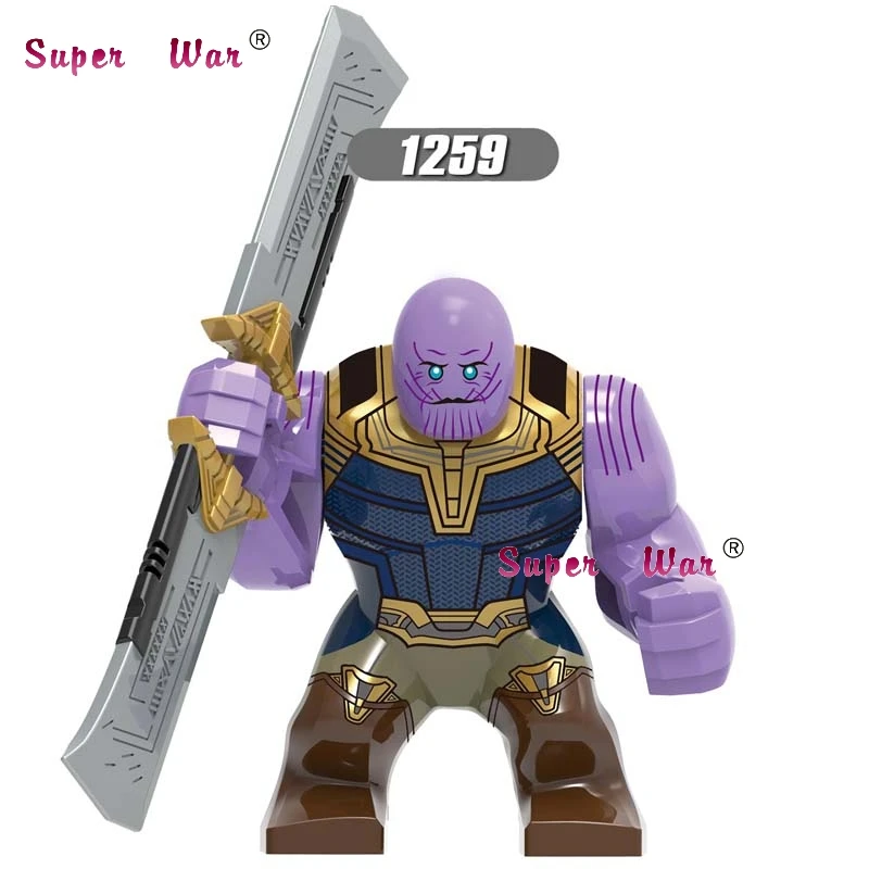 

Single Marvel Avengers Thanos Infinity Gauntlet Hulk Hulkbuster War Machine Batman Big size IronMan building blocks Kid Toys