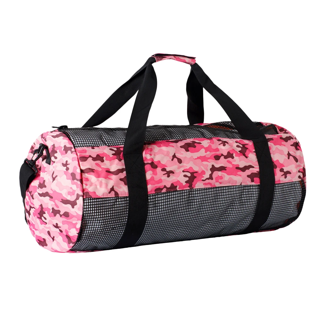 Durable Dive Mesh Duffel Bag Snorkeling Retractor Lanyard Holder Hook Carabiner for Diving Water Sports