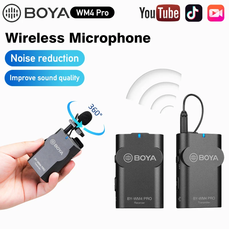 Профессиональный беспроводной микрофон BOYA WM4 Pro конденсаторная система