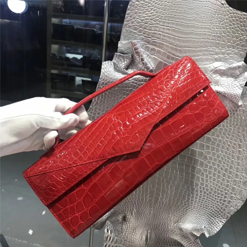 

100% real crocodile leather bag Alligator leather bags luxury bags famous brand handle bag for women hand bags shoulder bag