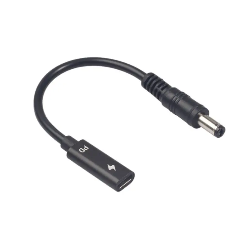 Copper Conductor Power Supply Adapter Cable Type C Female To 5521 Male Converter Cord With PD 2