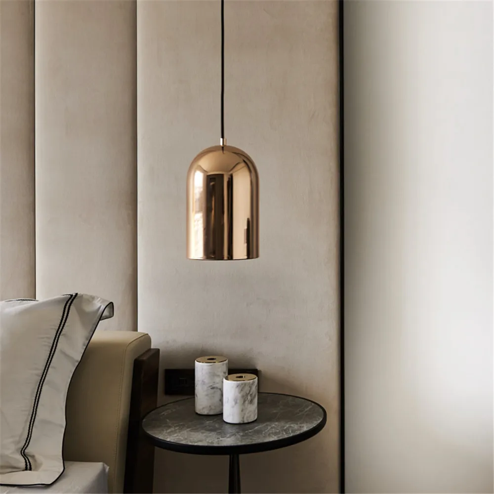 Nordic Design LED Pendant Lamp Loft Decor Modern Gold Iron Single Head Hanging Light Home Lighting Fixtures Indoor Luminaire (6)