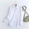Withered England Style Office Lady Simple Fashion Poplin Solid White Blouse Women Blusas Mujer De Moda 2020 Shirt Women Tops 2
