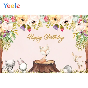 

Watercolor Safari Birthday Party Jungle Cartoon Baby Child Poster Photo Backgrounds Photography Backdrops Photocall Photo Studio