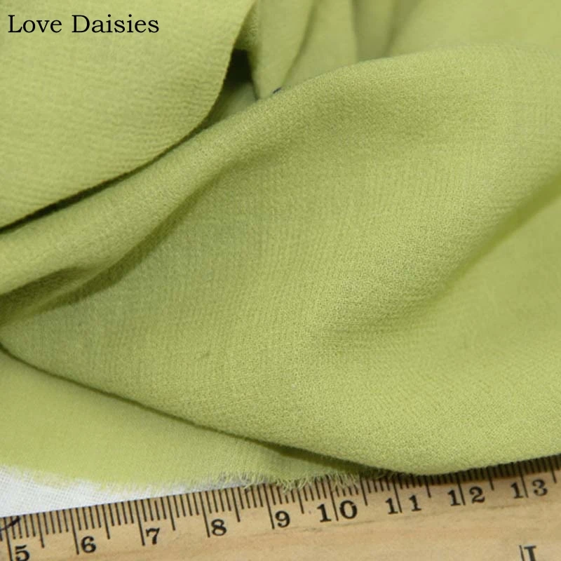 Художественный ретро хлопок горчичный Желтый Зеленый креп очень тонкая мягкая прозрачная ткань для летнего платья одежда блузка с подкладкой