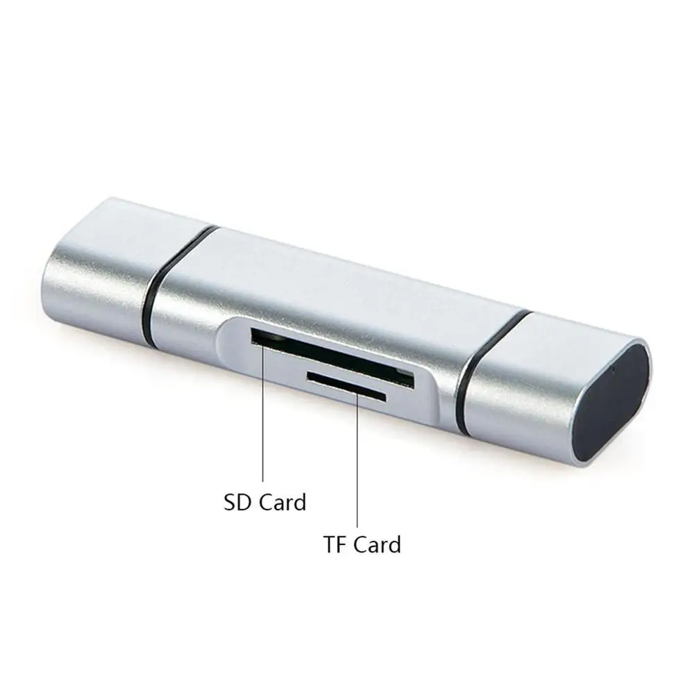 5 в 1 тип-c OTG кардридер с микро-usb женский интерфейс для ПК USB2.0 считыватель карт памяти TF адаптер для мобильного телефона