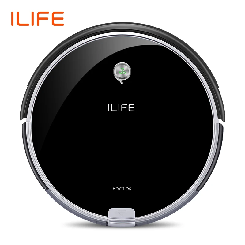 ILIFE A6 Robotic Vacuum Cleaner with Piano Black,Miniroom Function