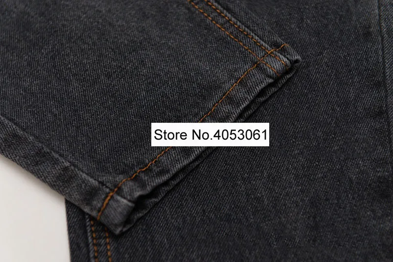 Bopstyle Newest Boyfriend Style High Waist Denim Jeans- Fall/Winter New Women/Ladies Dark Grey Denim Long Pants/Trousers