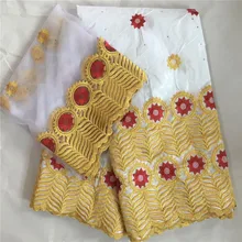 Новое поступление в африканском стиле getzner ткани с бисером шнур кружево ткань парча в Гвинейском стиле для свадьбы KY091403