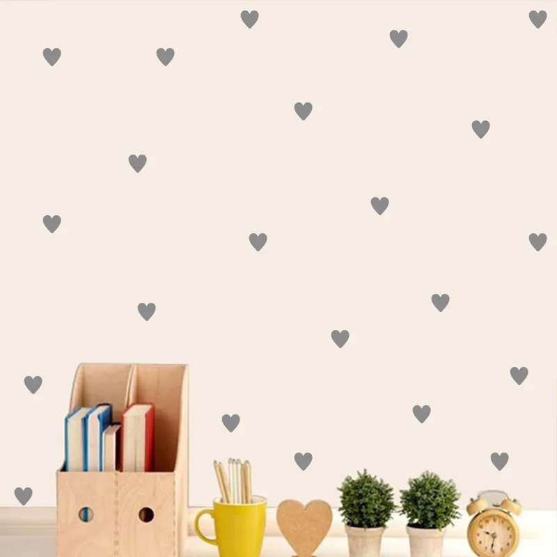 Мультяшные милые наклейки на стену в форме сердца для детей, детские комнаты, художественная Фреска, домашний декор, пилинг и палочка, виниловые DIY съемные обои
