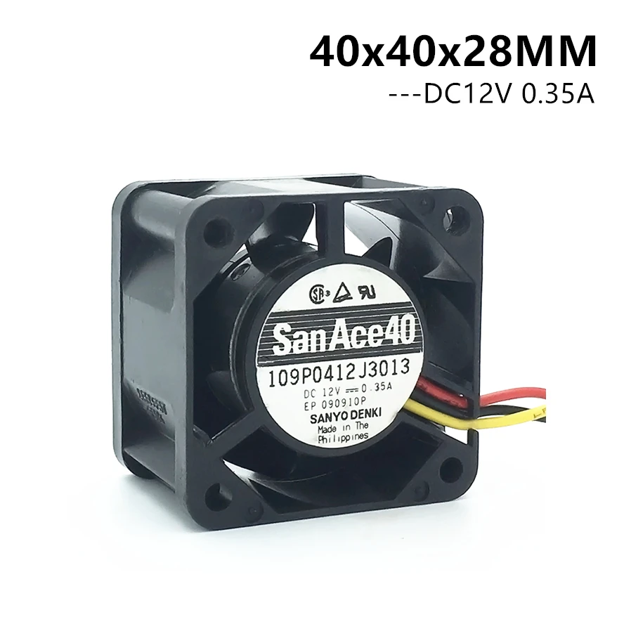 Кулер для сервера San Ace 40 SANYO 4028 40x40x28 мм 12 В 0 35 А корпус 109P0412J3013 с 3 контактами |