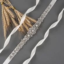 TOPQUEEN S351 Стразы для подружки невесты жемчужный пояс женские жемчужные Сатиновые пояса для невесты Новые свадебные пояса