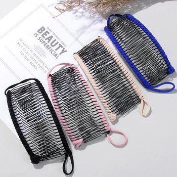 

1Pc Banana Hair Clip Women Lazy Hair Comb Vintage Stretchable Hair Accessories Metal Hairclip Head Massage Hair Styling Tools