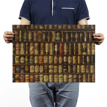 

Beer Collection Vintage Kraft Paper Classic Movie Poster School Decor Garage Wall Decor Art Retro School Prints