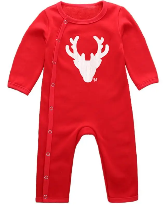 Baby Rompers Новинка года; Рождественская одежда для семьи; семейный образ; рубашка с длинными рукавами для мамы, дочки, папы, сына и девочки; одинаковый комплект для семьи - Цвет: Baby Rompers