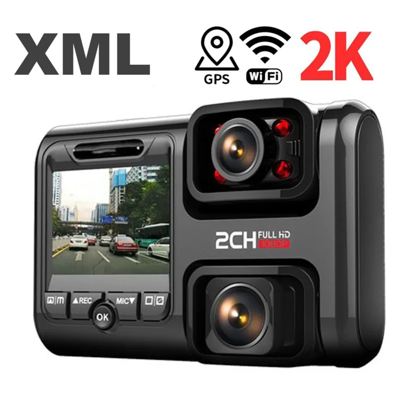 

2K 2160P WIFI GPS Dash Cam Dual Lens Car DVR Night Vision Car Camera Hidden Loop Recording Dvr Sony Sensor Recorder Camcorder