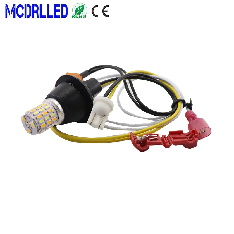 2 шт. Двухцветные светодиодные лампы для указателей поворота T10 W5W T15 |