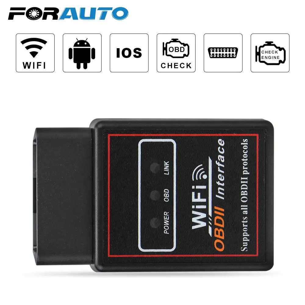 Автомобильный сканер инструмент OBD2 автомобильный диагностический WIFI ELM327 OBDII