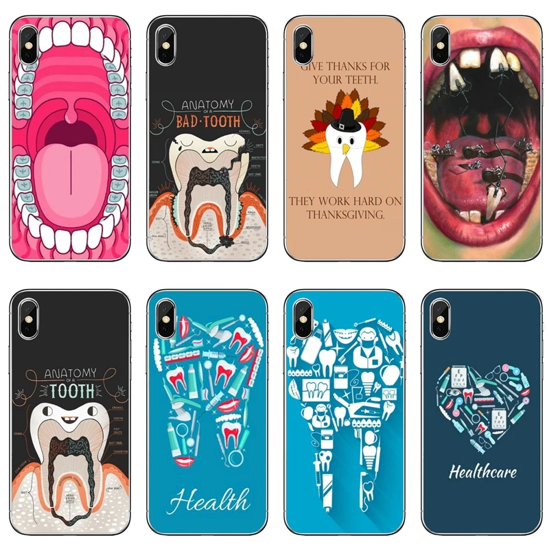 Cute Cartoon Dentist Tooth For Huawei Honor 10 9 Lite 8C 8X 7C 7X 7A V10 V8 Y9 Y7 Y6 prime pro 2018 2019 cover case | Мобильные