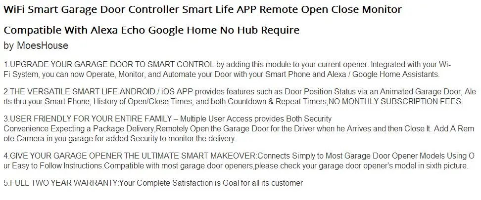 Wi-Fi переключатель умный контроллер двери гаража smart life APP пульт дистанционного управления открыть закрыть монитор работать с Alexa Echo Google Home
