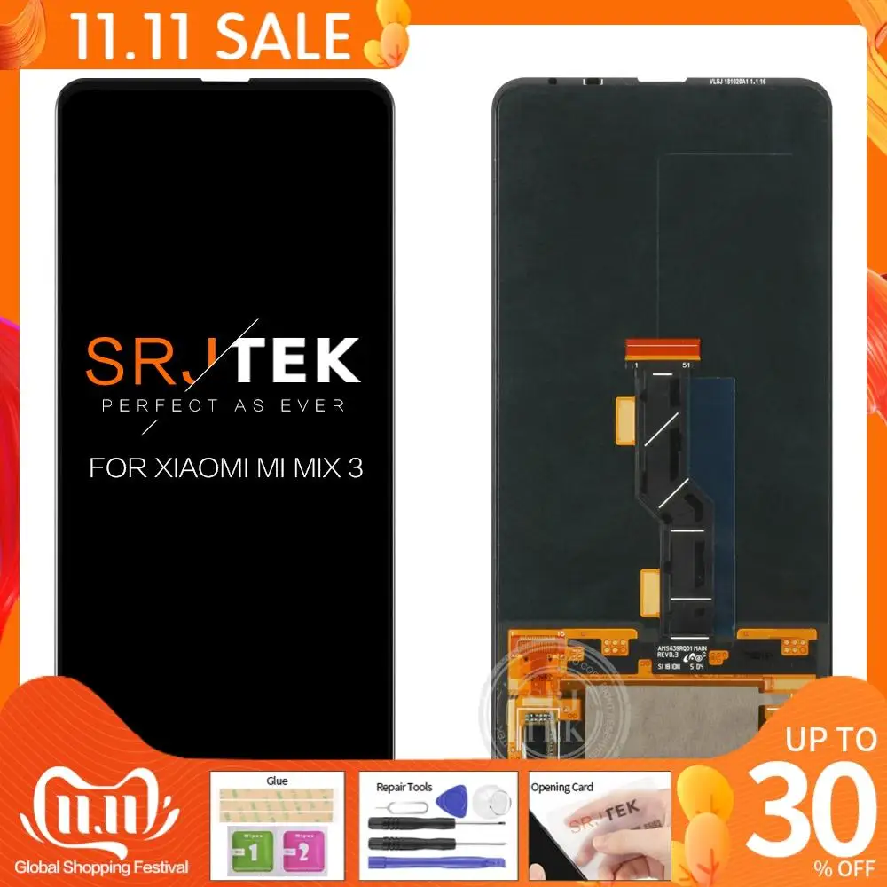 US $160.61 NEW Super Amoled For Xiaomi Mi Mix 3 LCD Display Touch Screen Digitizer Assembly For 639 Xiaomi Mi MIX3 LCD Replacement Parts