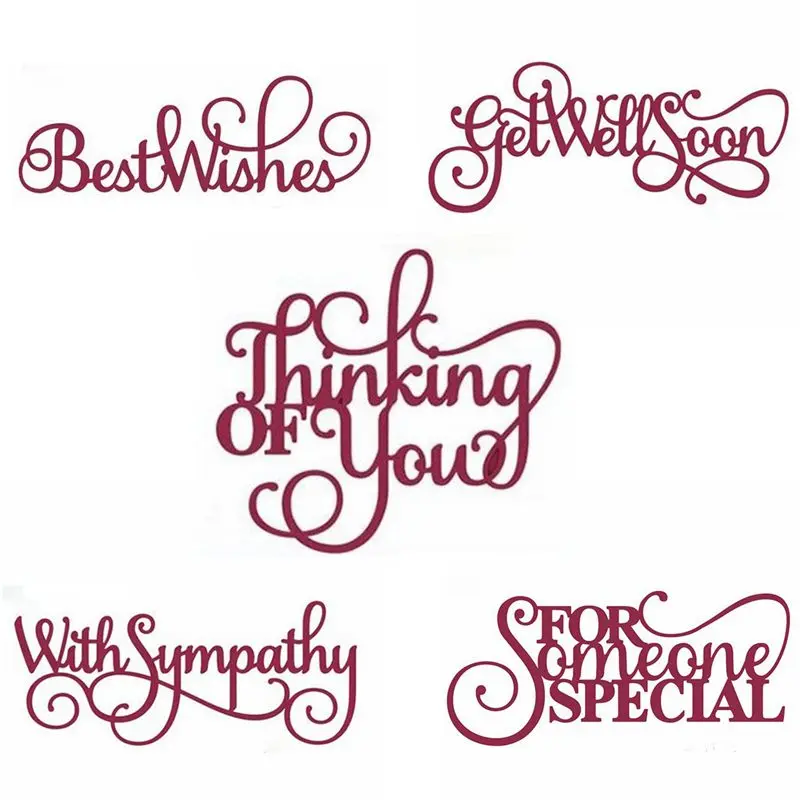 

Metal Cutting Dies Get Well Soon Special Letter Words Sentence Stencils Scrapbooking Cards Making Decorate Craft New Dies 2019