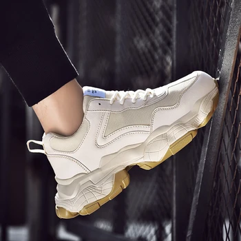 

SHUJIN Vulcanized Shoes Male Sneakers 2019 Fashion Summer Air Mesh Breathable Wedges Sneakers For Men Plus Size 39-44