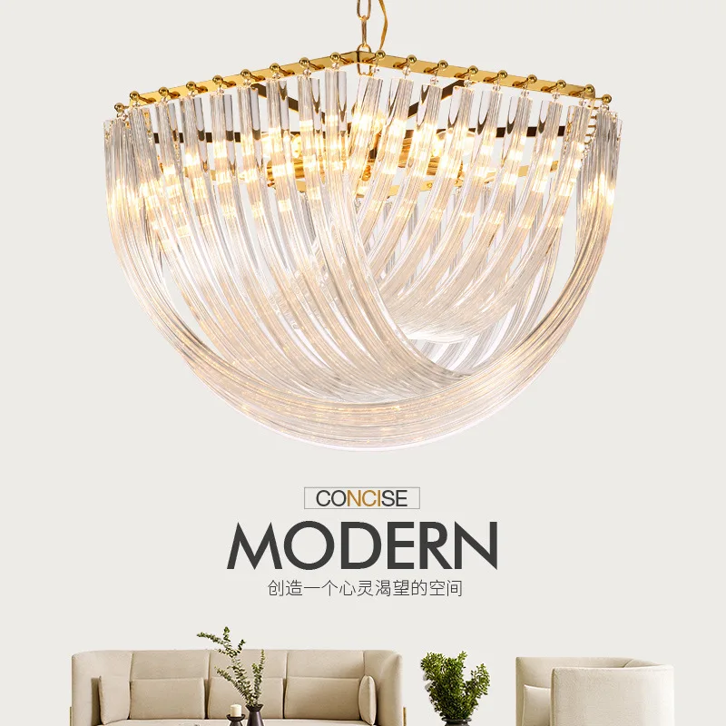 

Northern European-Style Post-modern Light Luxury Bedroom Lighting-Style Restaurant Lamps Model Room Creative Simple Crystal Livi
