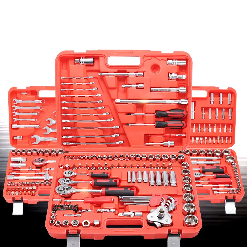 

Repair tool set hardware toolbox multi-function repair tool ratchet sleeve quick wrench auto repair