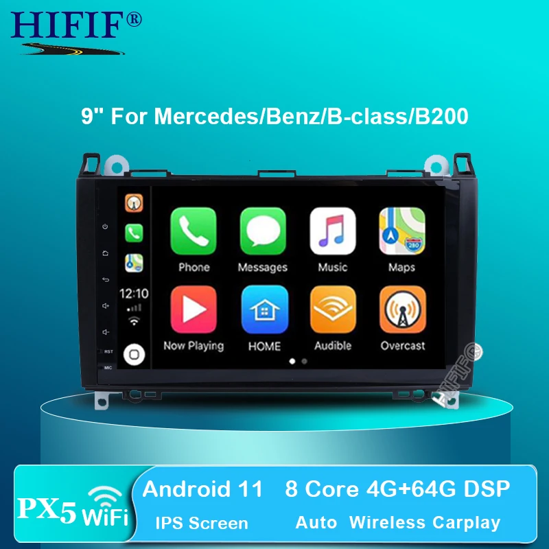 

IPS DSP Car Multimedia Player GPS Android 11 2 Din DVD Automotivo For Mercedes/Benz/Sprinter/Viano/Vito/B-class/B200/B180 Radio