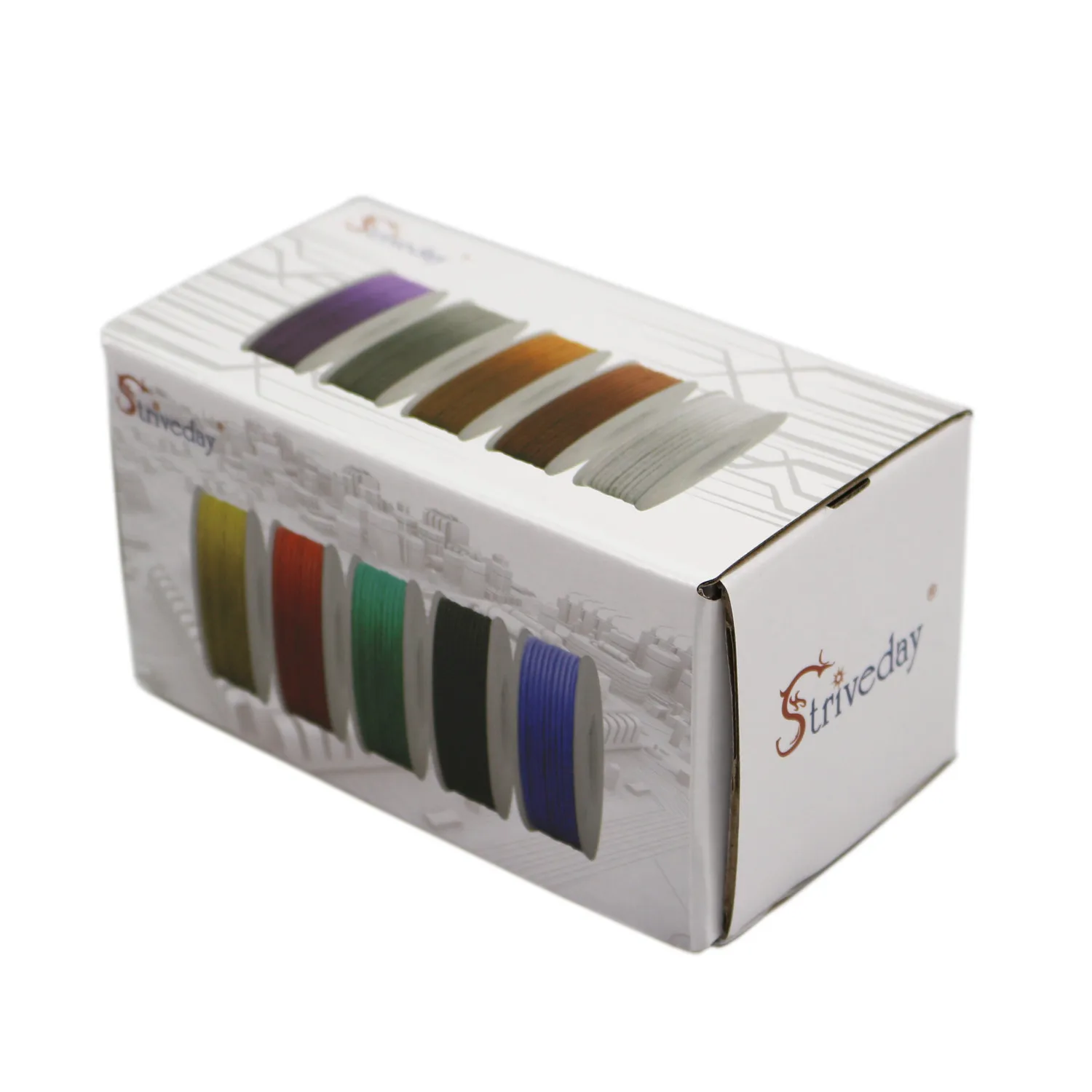 18 20 22 24 26 28 30 AWG silicone wire 5 color box 1 / box 2 electronic stranded wire conductor to internal wiring cable DIY