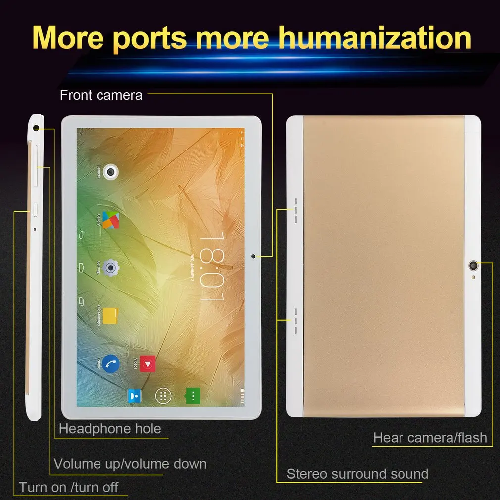 KT107 планшет с круглым отверстием 10,1 дюймов HD большой экран Android ...