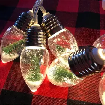

Christmas tree snowflakes string light Patio Christmas bulb fairy string light outdoor party garden garland wedding Decorative