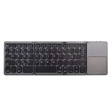 Mini katlanır klavye Bluetooth katlanabilir kablosuz tuş takımı için Touchpad ile dizüstü bilgisayar Tablet PC cep telefonları