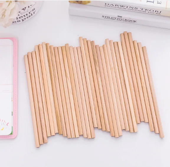 Wholesale Pencils Green Log Pencil 100pcs/Lot Creative HB Pencil School Supplies Pupil Writing Tool Stationery Prize PC002