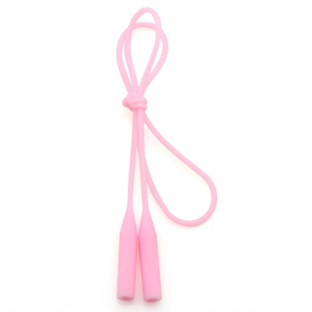 56 см шейный ремешок-держатель солнцезащитные очки для детей практичная цепочка для очков Противоскользящий шнур силиконовый ремешок для очков регулируемые веревки - Цвет: Розовый