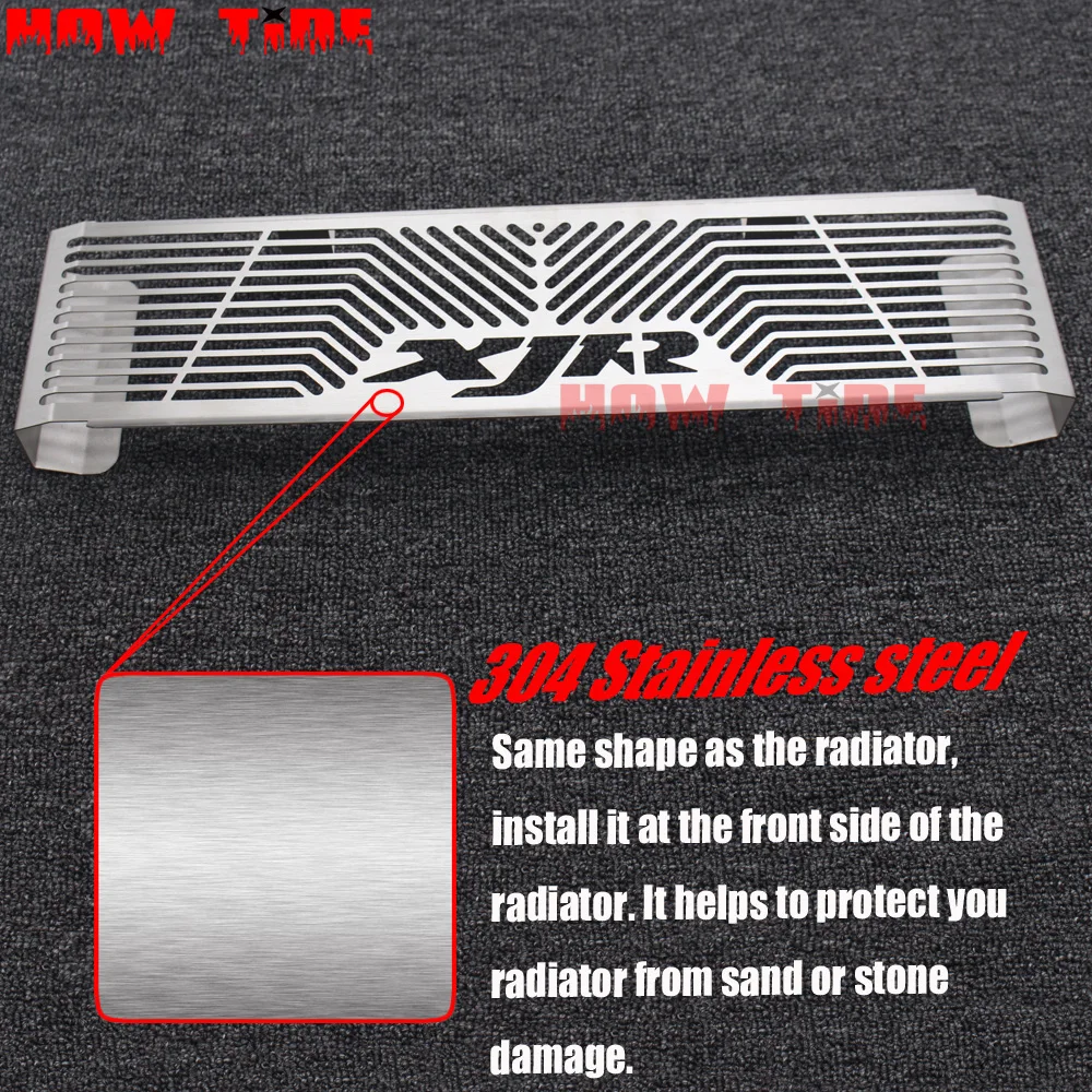 YAMAHA XJR 1200 STAINLESS STEEL RADIATOR COVER GUARD GRILL YAMAHA XJR 1200 STAINLESS STEEL RADIATOR COVER GUARD GRILL