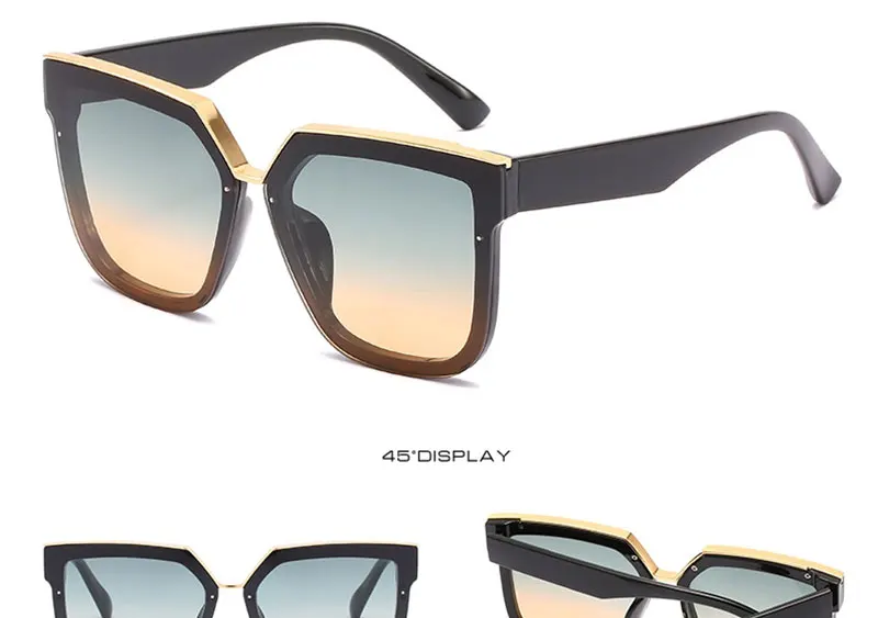 LeonLion Square Oversized Sunglasses Women Mirror Sunglasses Women/Men Luxury Glasses For Women Designer Oculos De Sol Feminino