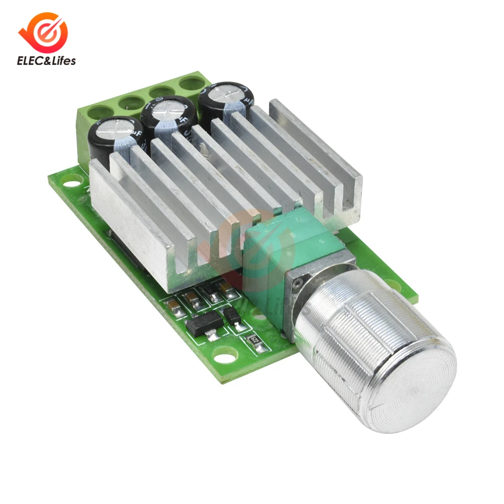 DC 12V-30V 6V 12V 24V 30V 10A PWM DC Motor Speed Controller Governor Heat Sink Speed Regulator LED Dimming Dimmer Control