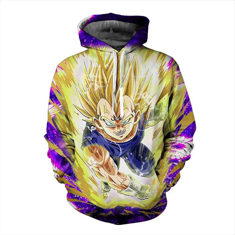 Dragon Ball Z Vegeta Толстовка Bulma мужские толстовки с капюшоном 3D принт Супер Saiyan пуловер