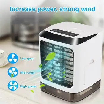 

Mini USB Air Cooler Portable LED Lighting Air Humidifier Desktop Air Cooling Fan for Office Home 5V 2A